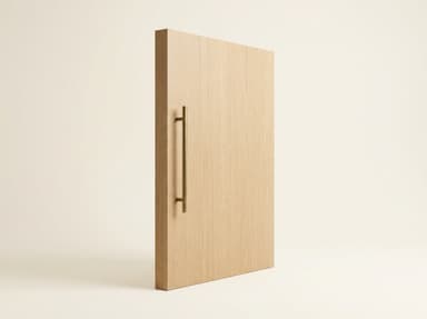Warm oak cabinet finish