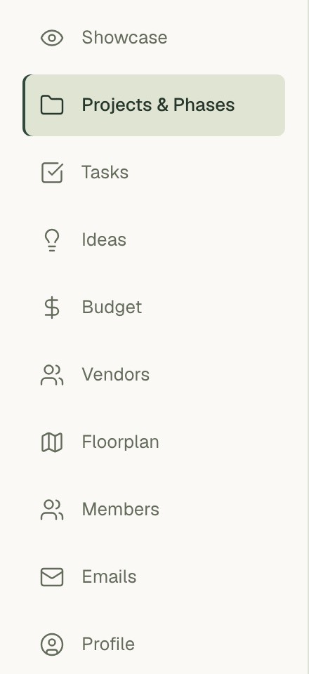 The RenoVote menu
